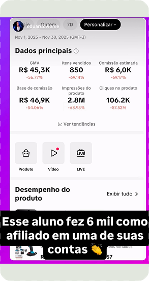 Print de depoimento de aluno 7 da Ciência do TikTok Shop