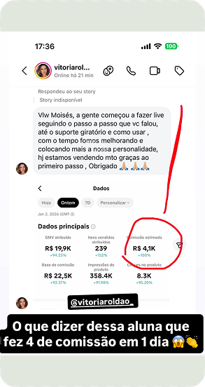 Depoimento real de aluno