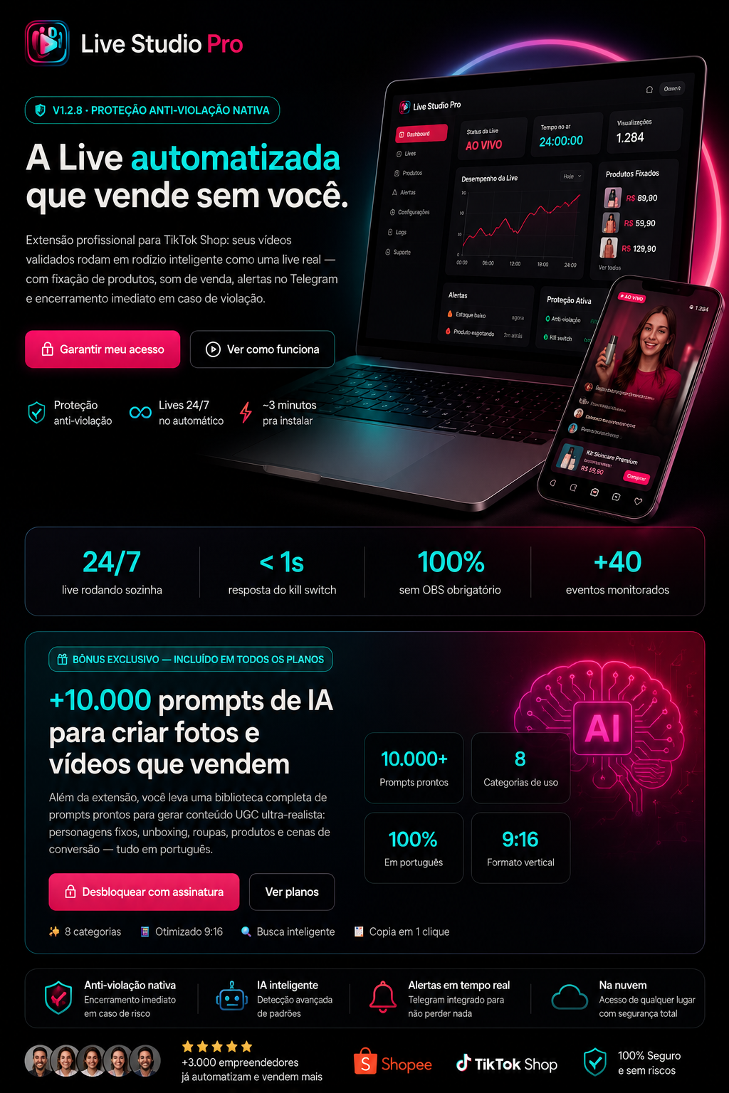 Apresentação da ferramenta Live Studio Pro — TikTok Shop