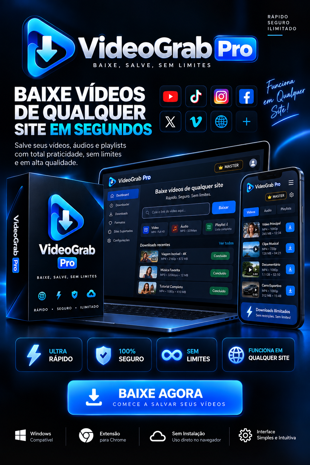 Apresentação da ferramenta VideoGrab Pro — Mídia Digital