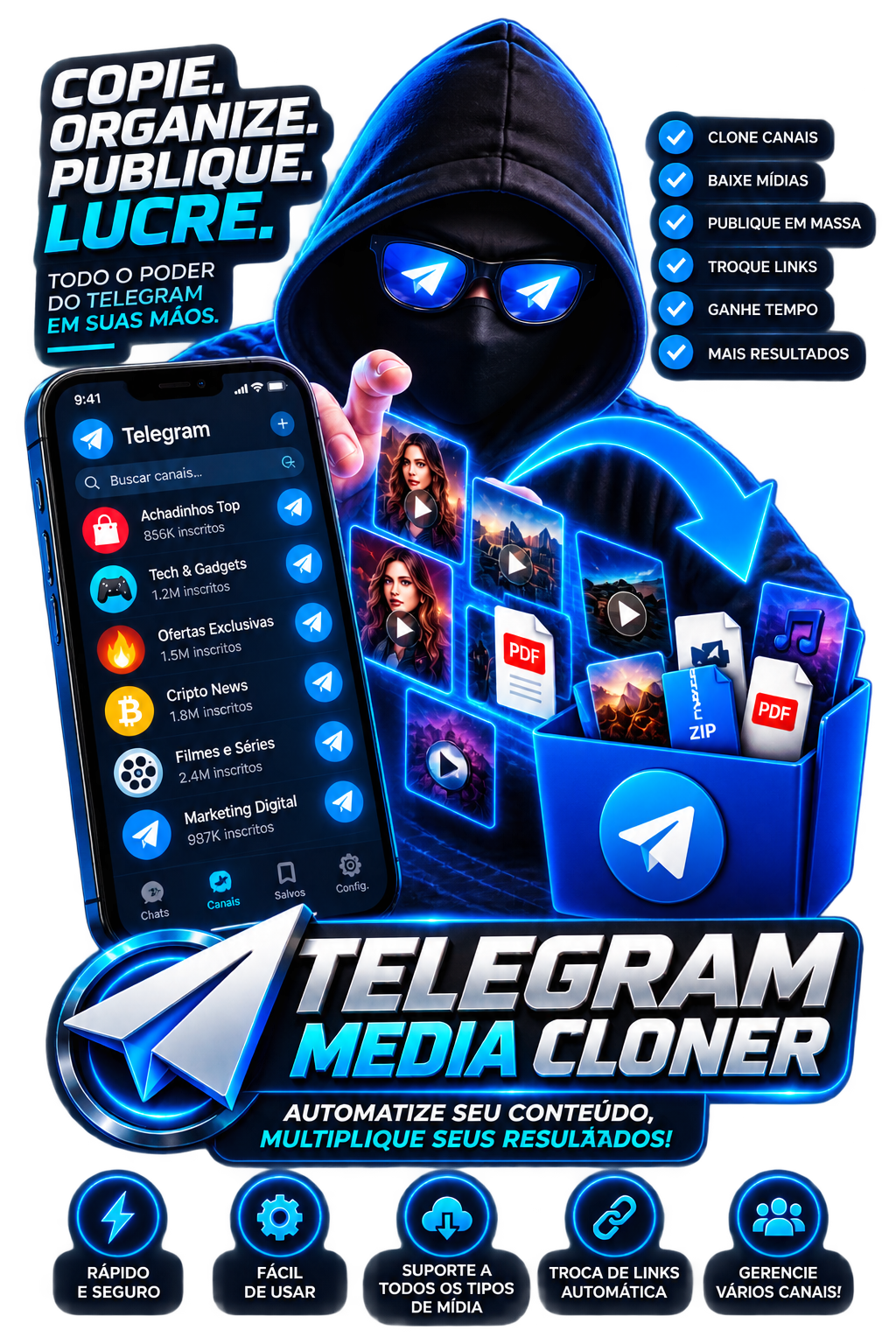Apresentação da ferramenta Telegram Media Cloner — Automação Telegram
